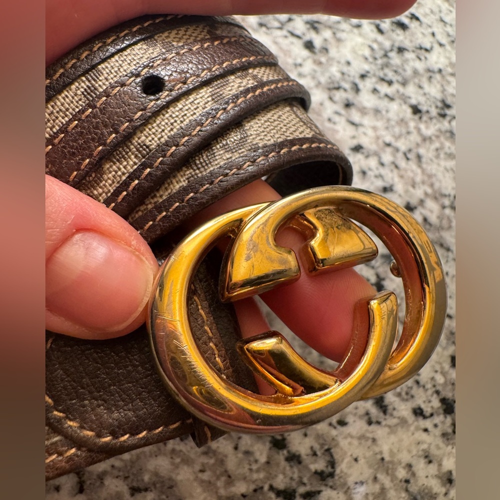 Vintage Gucci Leather Waist Belt - Picture 4 of 6
